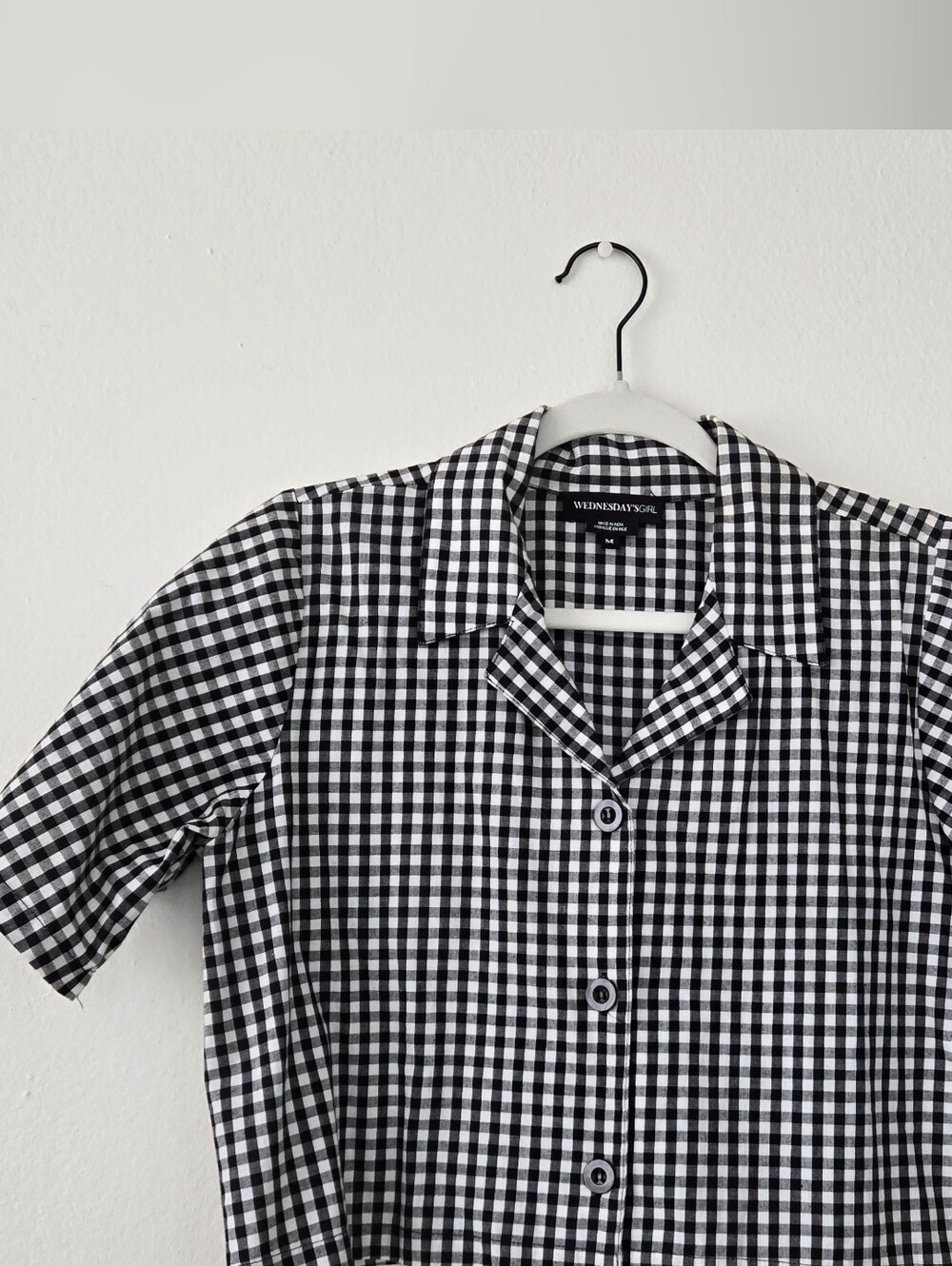 Wednesday's Girl Gingham Crop Top